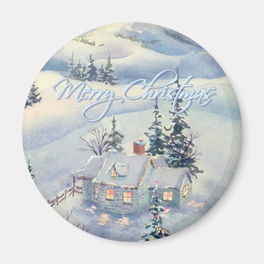 CHRISTMAS WINTER SCENE VAN SHARON SHARPE MAGNEET (Voorkant)