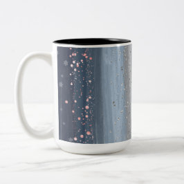 Christmas Winter Snowflake Tweekleurige Koffiemok