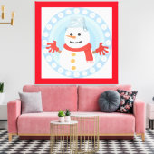 CHRISTMAS WINTER SNOWMAN CANVAS AFDRUK (Insitu (Woonkamer))