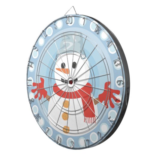 CHRISTMAS WINTER SNOWMAN DARTBORD (Voorkant Rechts)