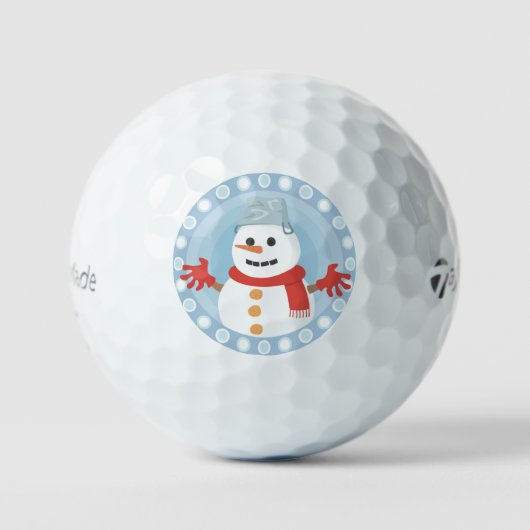 CHRISTMAS WINTER SNOWMAN GOLFBALLEN (Voorkant)