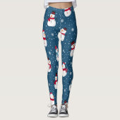 CHRISTMAS WINTER SNOWMAN  MONOGRAM LEGGINGS (Voorkant)