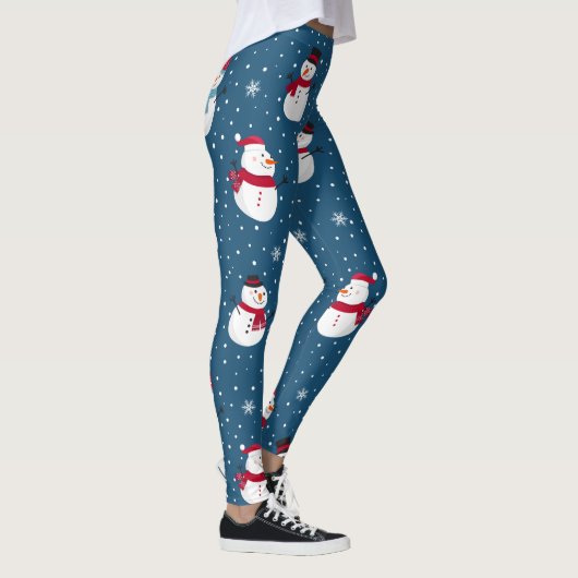 CHRISTMAS WINTER SNOWMAN  MONOGRAM LEGGINGS (Rechts)