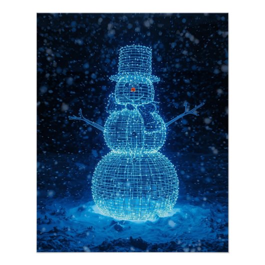 Christmas Winter Snowman Perfect Poster (Voorkant)