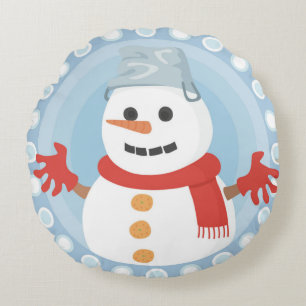 CHRISTMAS WINTER SNOWMAN ROND KUSSEN