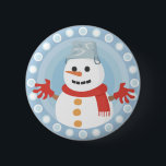 CHRISTMAS WINTER SNOWMAN RONDE BUTTON 5,7 CM<br><div class="desc">CHRISTMAS WINTER SNOWMAN</div>