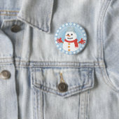 CHRISTMAS WINTER SNOWMAN RONDE BUTTON 5,7 CM (In situ)