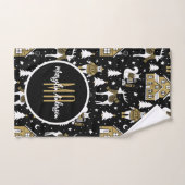 CHRISTMAS WINTER WONDERLAND CUSTOM MONOGRAM BAD HANDDOEK (Handdoek)
