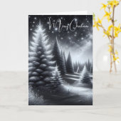 Christmas Winter Woodland Kaart (Gele Bloem)