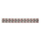 Christmas Wire Hair Dachshund Dog Holiday Plaid Satijnen Lint (Voorkant)