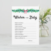 Christmas Wishes for Baby Shower Game Card  Kaart (Staand voorkant)