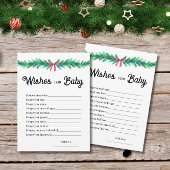 Christmas Wishes for Baby Shower Game Card  Kaart
