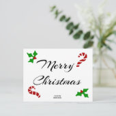 Christmas Wishes Postcard Feestdagenkaart (Staand voorkant)