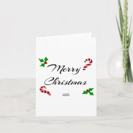 Christmas Wishes Small Greeting Card Bedankkaart