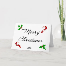 Christmas Wishes Standard-Size Greeting Card Bedankkaart