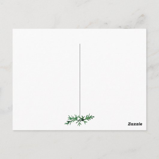 Christmas Wishes Tree Hedgehog Briefkaart (Achterkant)