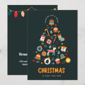 Christmas Wishing Holiday Kaart (Voorkant / Achterkant)