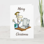 CHRISTMAS WISHT **VROUW OFFICE WORKER" KAART (Voorkant)