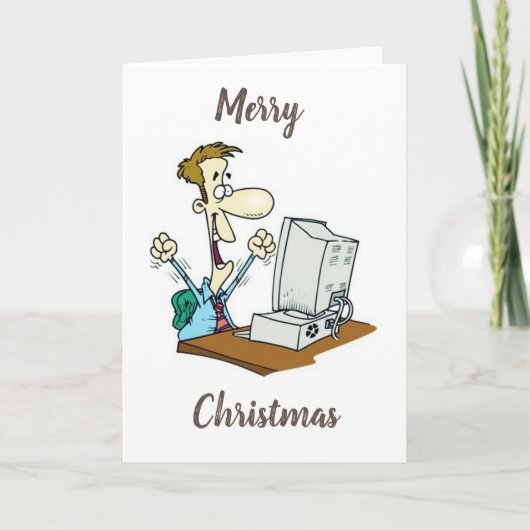 CHRISTMAS WISHT **VROUW OFFICE WORKER" KAART (Voorkant)