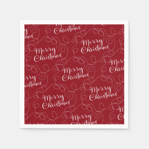 CHRISTMAS wit naadloos patroon met LIJNEN Servet