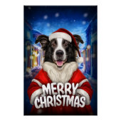 Christmas with Border Collie Perfect Poster (Voorkant)
