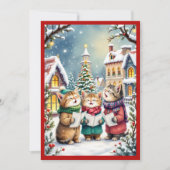 Christmas with Cats Humorous Christmas Feestdagenkaart (Voorkant)