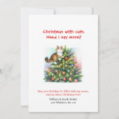Christmas with Cats Humorous Christmas Feestdagenkaart (Achterkant)