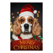 Christmas with Cocker Spaniel Perfect Poster (Voorkant)