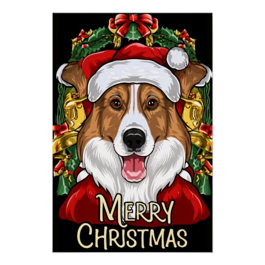 Christmas with Collie Perfect Poster (Voorkant)