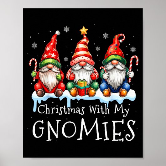 Christmas With My Gnomies Buffalo Plaid Gnome Fami Poster (Voorkant)