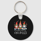 Christmas With My Gnomies Buffalo Plaid Gnome Fami Sleutelhanger (Voorkant)