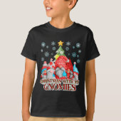 Christmas With My Gnomies Plaid Gnome Group Pajama T-shirt (Voorkant)