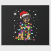 Christmas With Rottweiler Dog Cadeaupapier (Vlak)