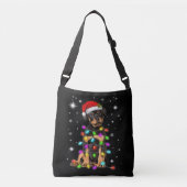 Christmas With Rottweiler Dog Crossbody Tas (Voorkant)
