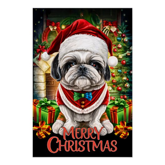Christmas with Shih-Tzu Perfect Poster (Voorkant)