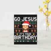 Christmas Women Messy Bun Skull Dead Inside But Jo Kaart (Gele Bloem)