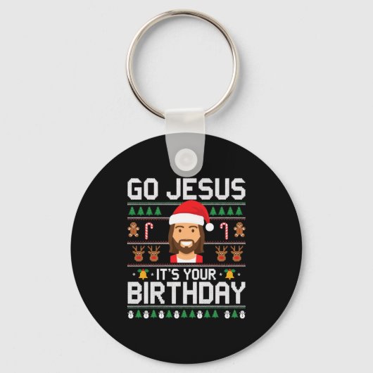 Christmas Women Messy Bun Skull Dead Inside But Jo Sleutelhanger (Voorkant)