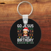 Christmas Women Messy Bun Skull Dead Inside But Jo Sleutelhanger (Voorkant)