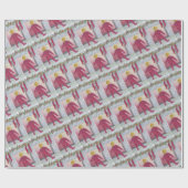 CHRISTMAS WONDER FIREPLACE HAPPY FUN XMAS CADEAUPAPIER (Vlak)