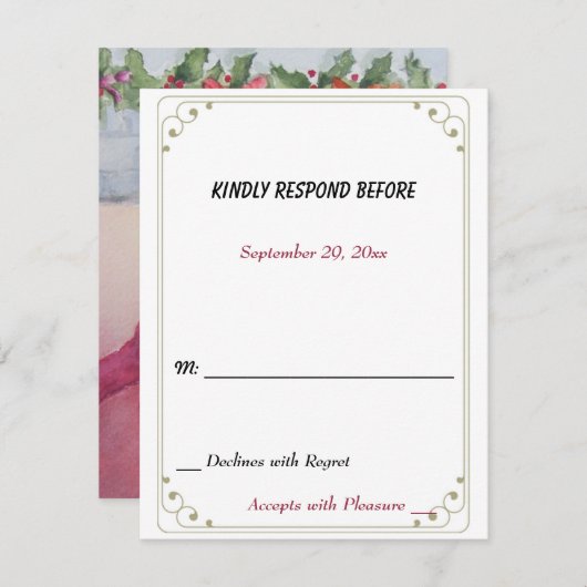 CHRISTMAS WONDER FIREPLACE RSVP (Voorkant / Achterkant)