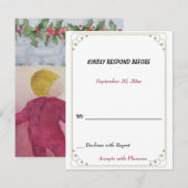 CHRISTMAS WONDER FIREPLACE RSVP KAARTJE (Voorkant / Achterkant)