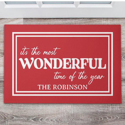 Christmas Wonderful time of the year Deurmat
