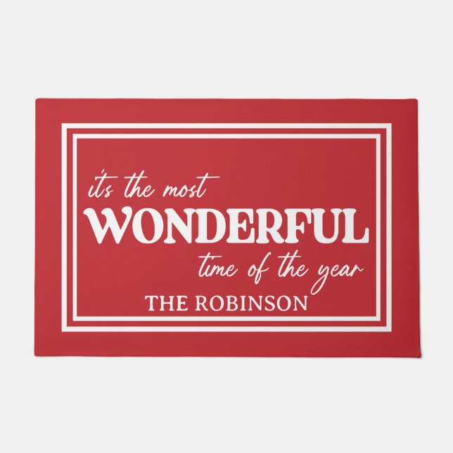 Christmas Wonderful time of the year Deurmat (Voorkant)