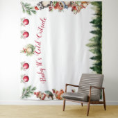 Christmas Woodland Animals Baby Het is een koud wa Wandkleed (In situ)