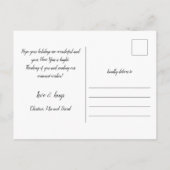 Christmas Woodland Animals Folk Art Photo Feestdagenkaart (Achterkant)