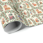 Christmas Woodland Animals Wrapping Paper Roll Cadeaupapier (Rol Hoek)