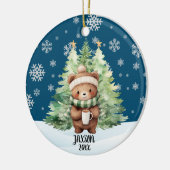 CHRISTMAS WOODLAND BEER KERAMISCH ORNAMENT (Links)