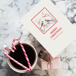 Christmas Woodland Minimalistische eenvoudige vaka Briefkaart