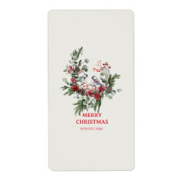 Christmas Woodland Minimalistische eenvoudige vaka Etiket