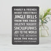 CHRISTMAS WORD ART FEESTDAGENKAART (Staand voorkant)